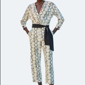 Zara snake print jumpsuit
